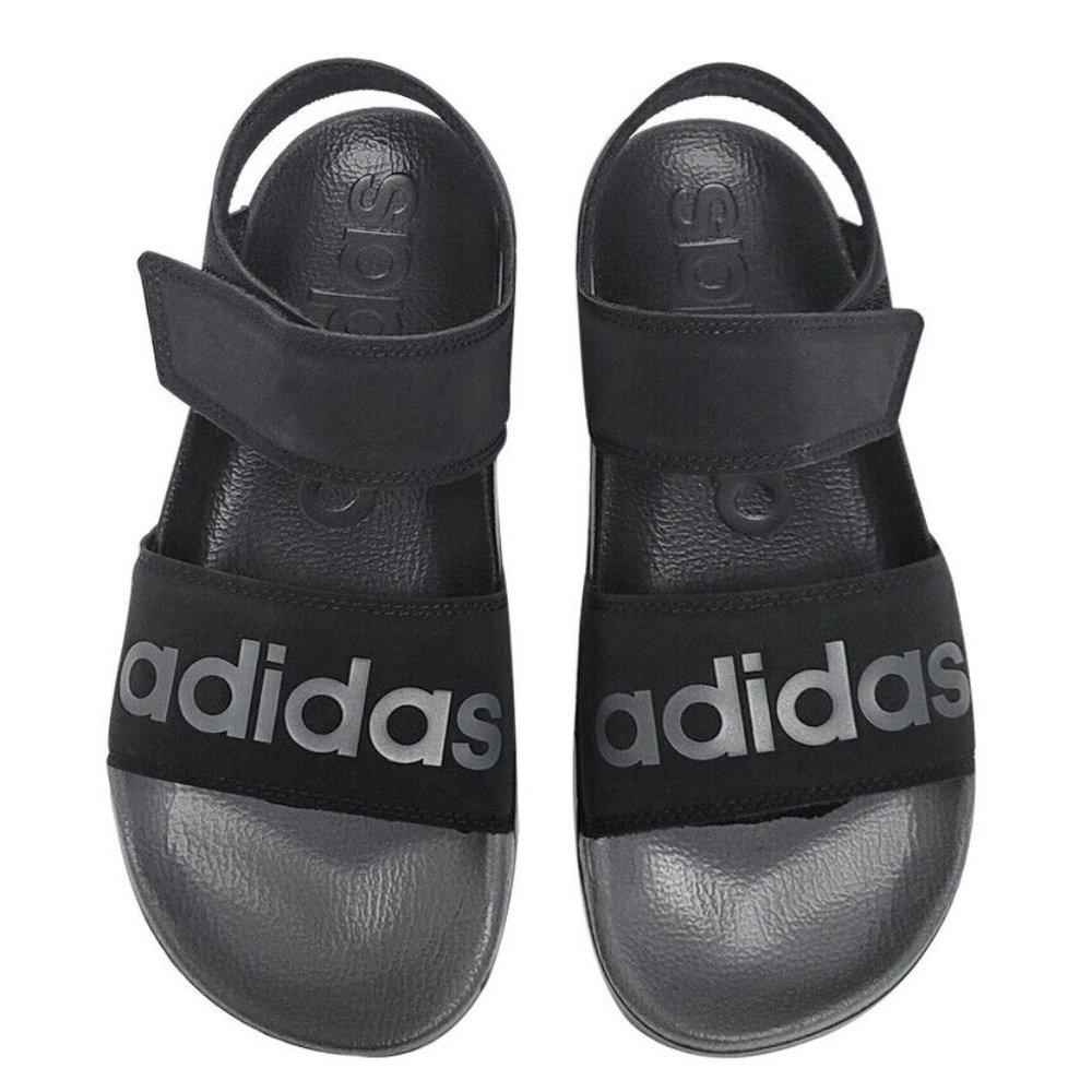 NIB ADILETTE Unisex SANDALS Core Black / Grey Five / Core Black Size 10